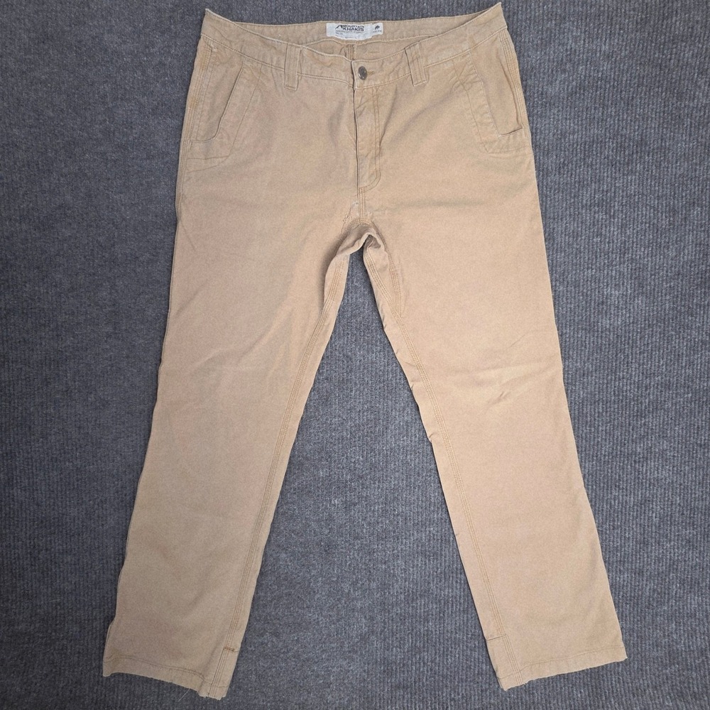 Mountain Khakis Mens Tan Slim Fit Chinos Pants Size 36x34 Work Outdoor